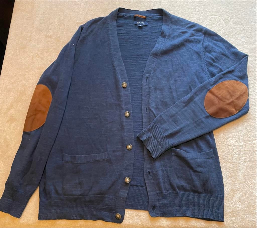 GANT vest met knopen, blauw, maat M, Ophalen of Verzenden, Zo goed als nieuw, Maat 48/50 (M), Blauw