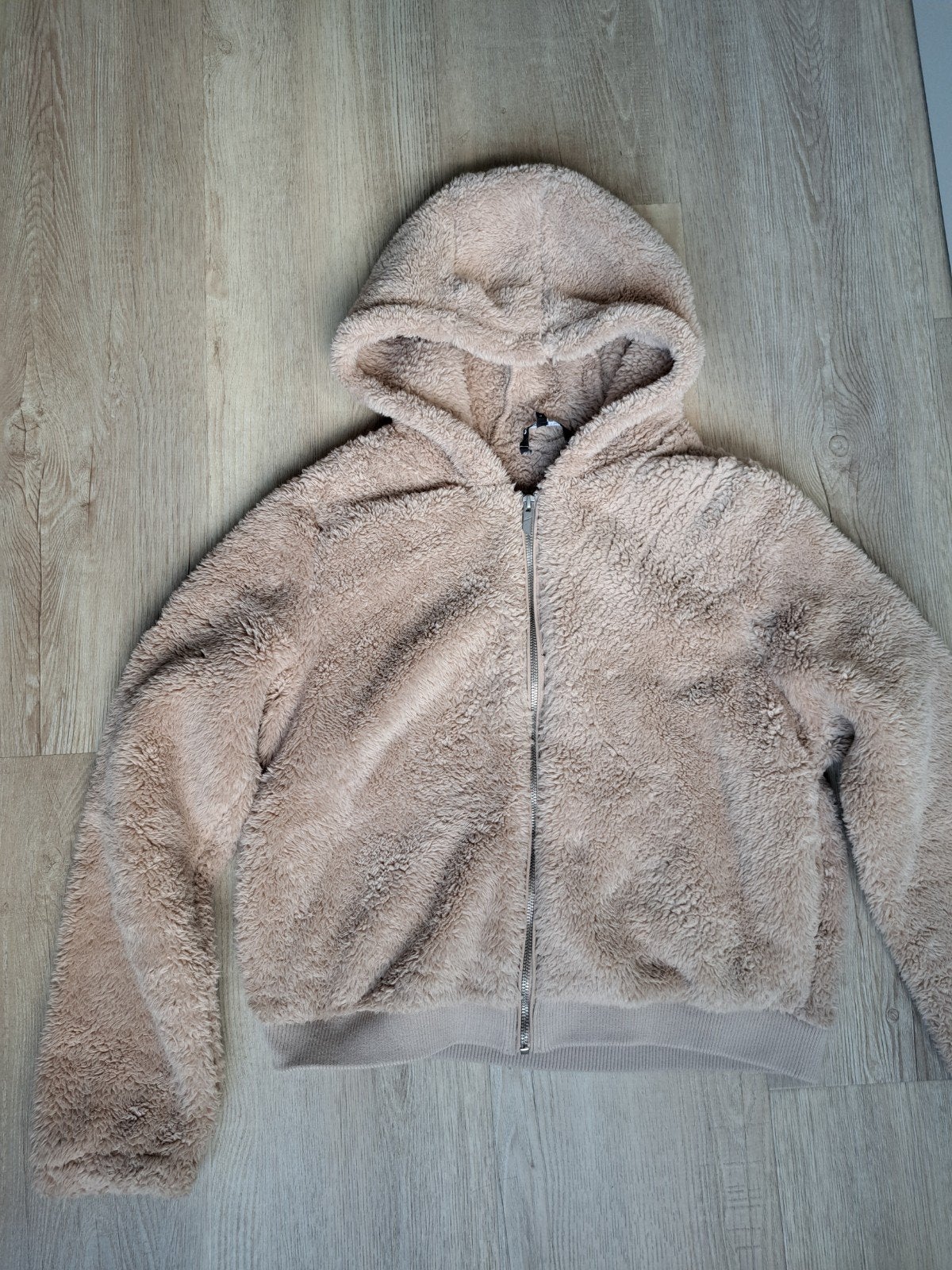 Only teddy jasje met capuchon, Only, Beige, Maat 42/44 (L), Ophalen of Verzenden
