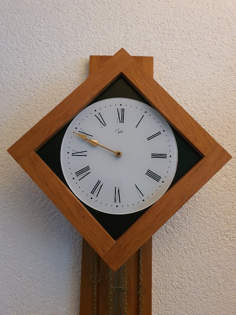 Orfac pendule wandklok, Ophalen, Analoog, Met slagwerk, Overige merken