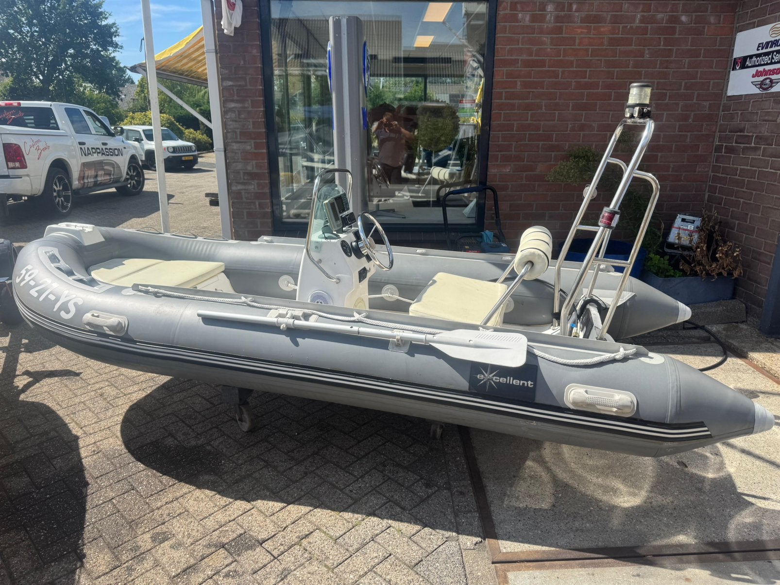 Excellent Rib 360 - Complete Rubberboot met polyester bodem, Polyester/glasvezel, Gebruikt, Ophalen of Verzenden, Excellent