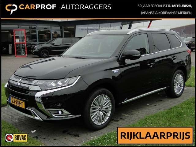 Mitsubishi Outlander 2.4 Phev Intense + I Trekhaak I Schuifd, Auto's, Mitsubishi, 12 maanden, Zwart, Overige brandstoffen, Origineel Nederlands