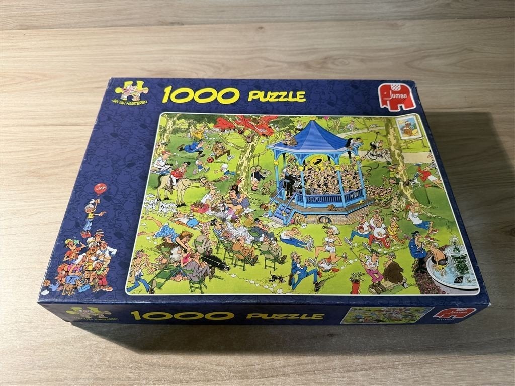 Jan van Haasteren - het muziekpaviljoen - 1000 stuks - s6662, Verzenden, 500 t/m 1500 stukjes, Zo goed als nieuw