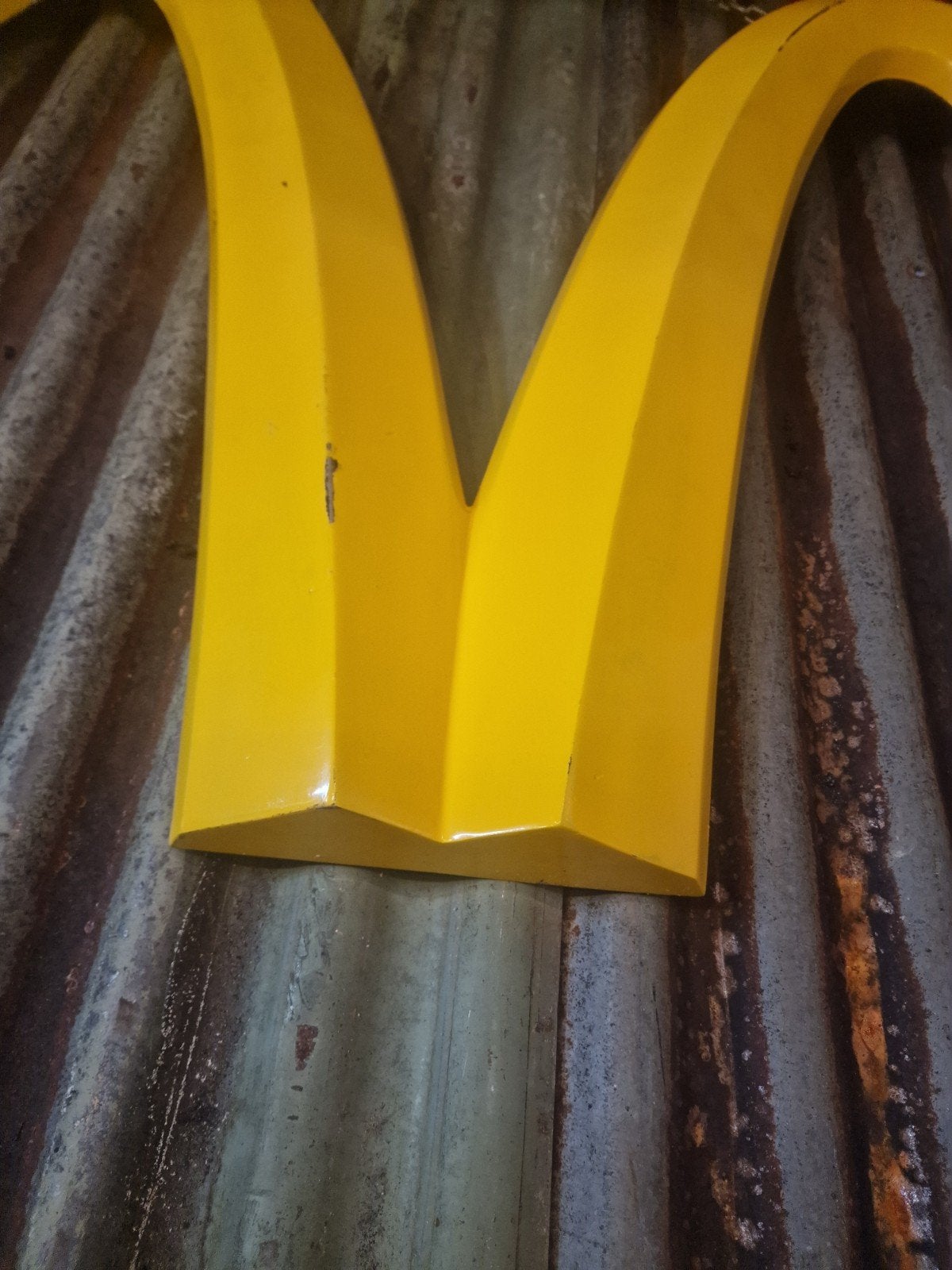 aluminium M van McDonald's, Verzamelen, Ophalen, Gebruikt, Reclamebord