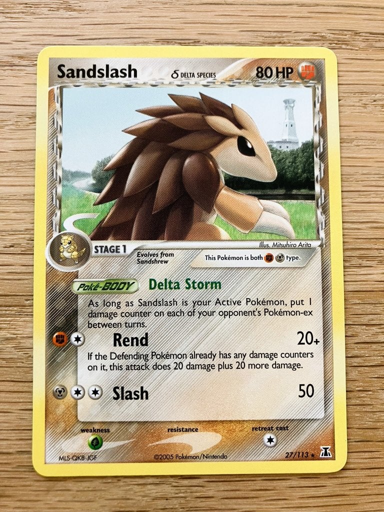 Sandslash δ Delta Species 27/113 - EX Delta Species, Ophalen of Verzenden, Zo goed als nieuw, Losse kaart