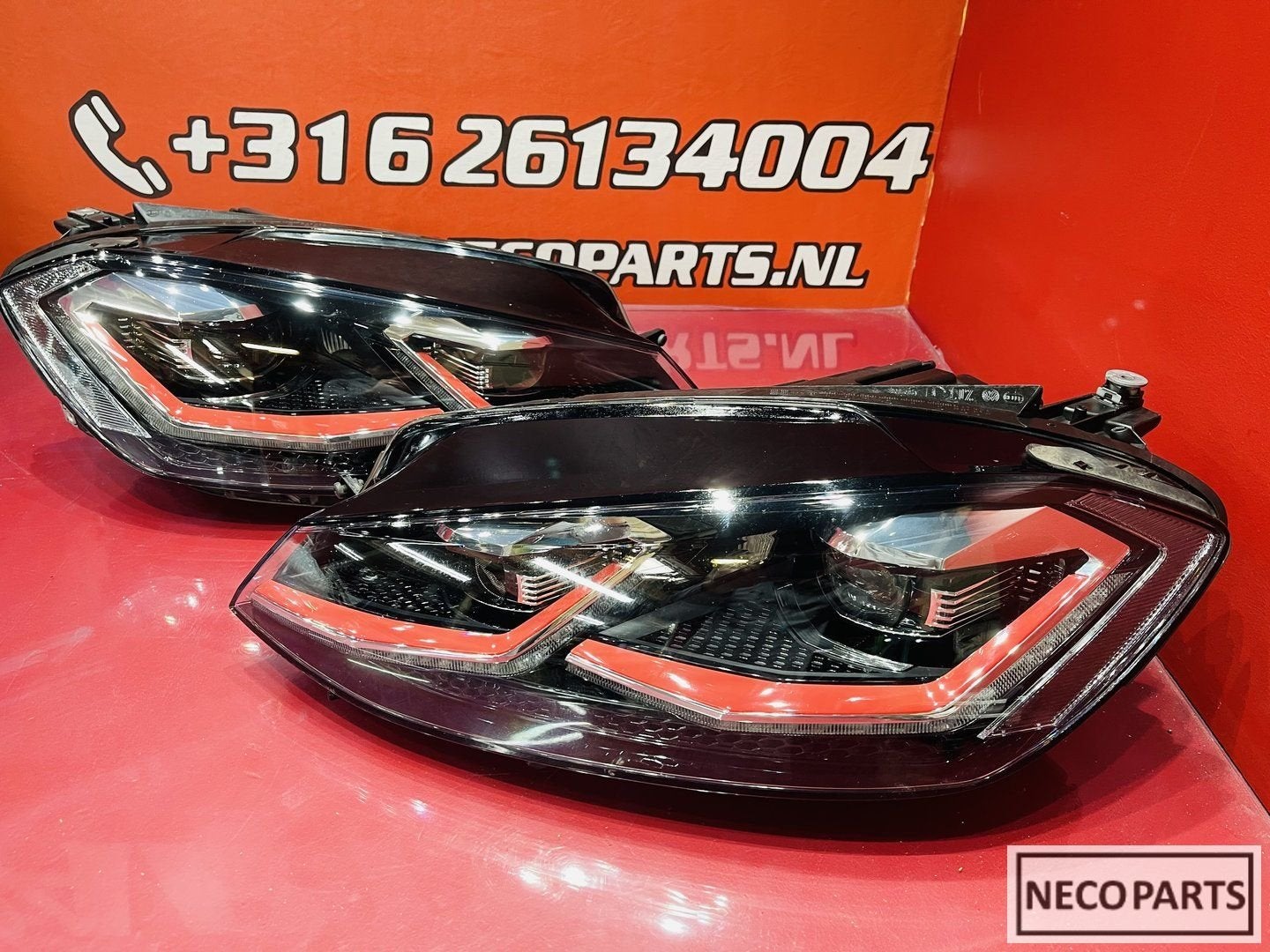 VW GOLF 7 GTI VOL LED KOPLAMP SET ORIGINEEL ALLES LEVERBAAR, Gebruikt, -, Volkswagen, -