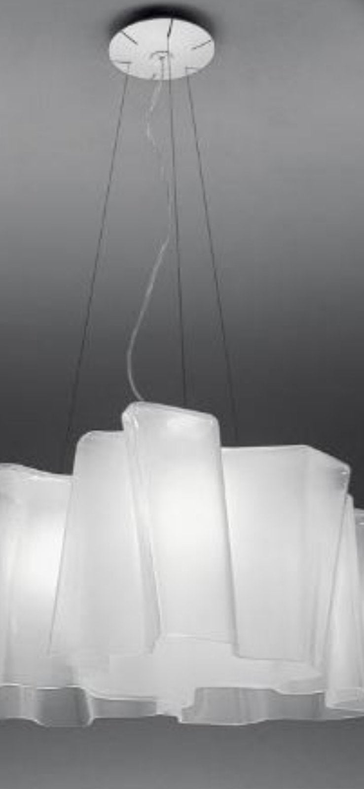 Artemide Logico Triple 3x120 Chandelier - Design hanglamp, Ophalen, Gebruikt, Glas, E27 (groot)