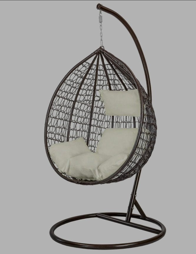 Hangstoel met kussen, Ophalen, Rotan