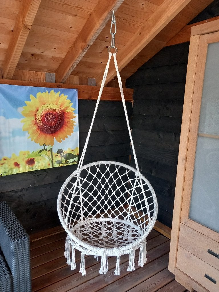 macramé hangfauteuil / hangstoel, Ophalen, Gebruikt, Overige materialen