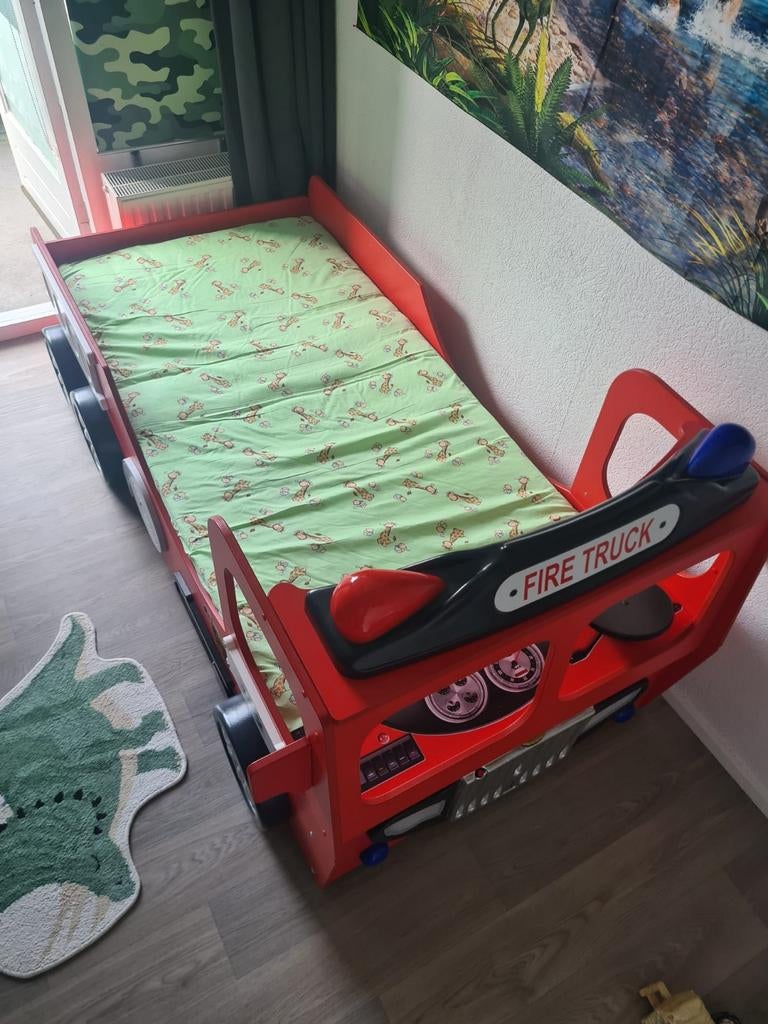 Brandweer bed met verlichting, Ophalen, Gebruikt, 180 cm of meer, 85 tot 100 cm