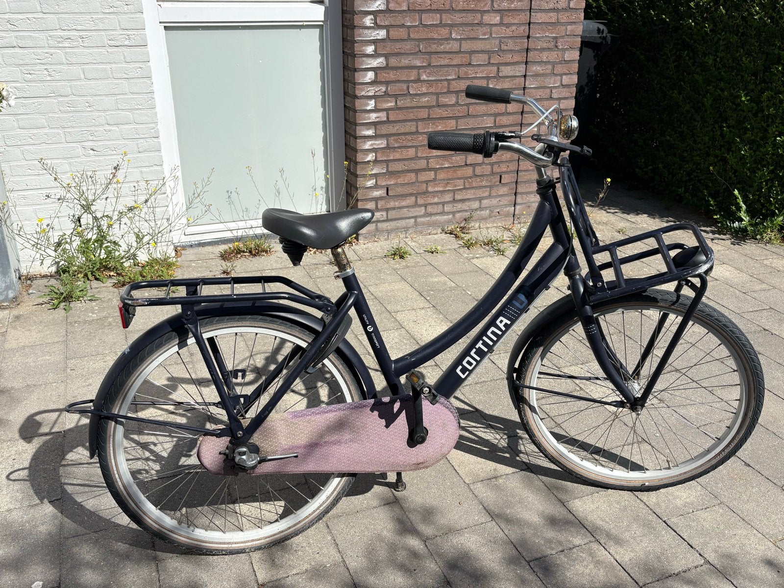 24 inch Cortina meidenfiets met voordrager, Ophalen, Terugtraprem, Handrem, Gebruikt