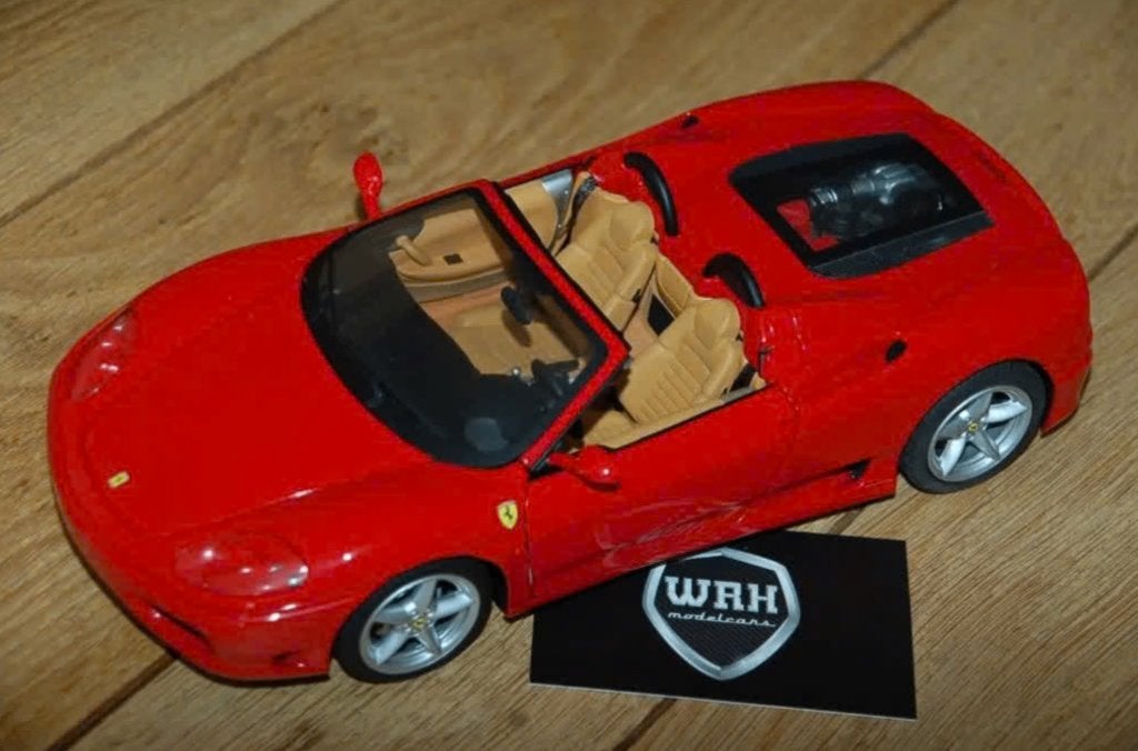 1:18 FERRARI 360 SPIDER rosso corsa rood Hotwheels elite WRH, Verzenden, Zo goed als nieuw, Auto, Hot Wheels
