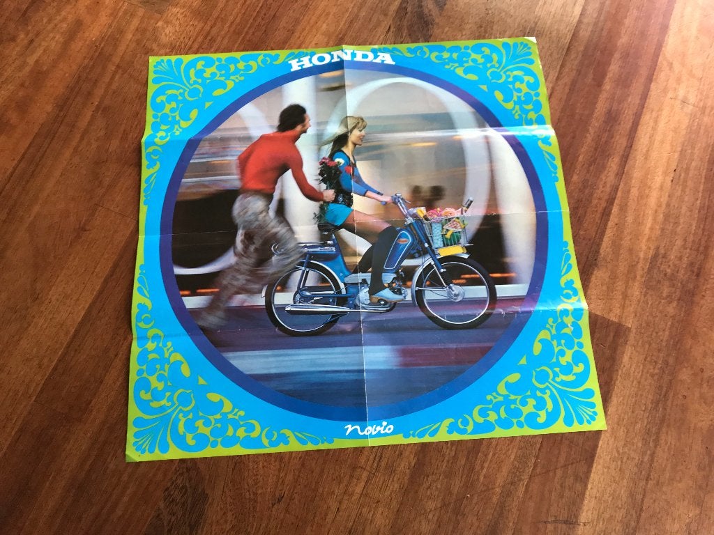 HONDA folder/ poster uit de 70’s, Ophalen of Verzenden, Gelezen, Folder