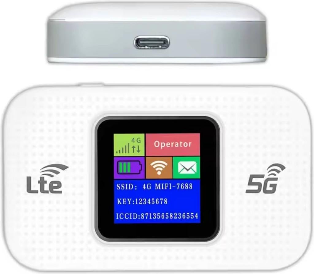 Mifi router 4G/5G 10 3000MAH Wifi in de Auto 150 Mbps Wit, Computers en Software, Router, Kingphone, Nieuw, Ophalen of Verzenden