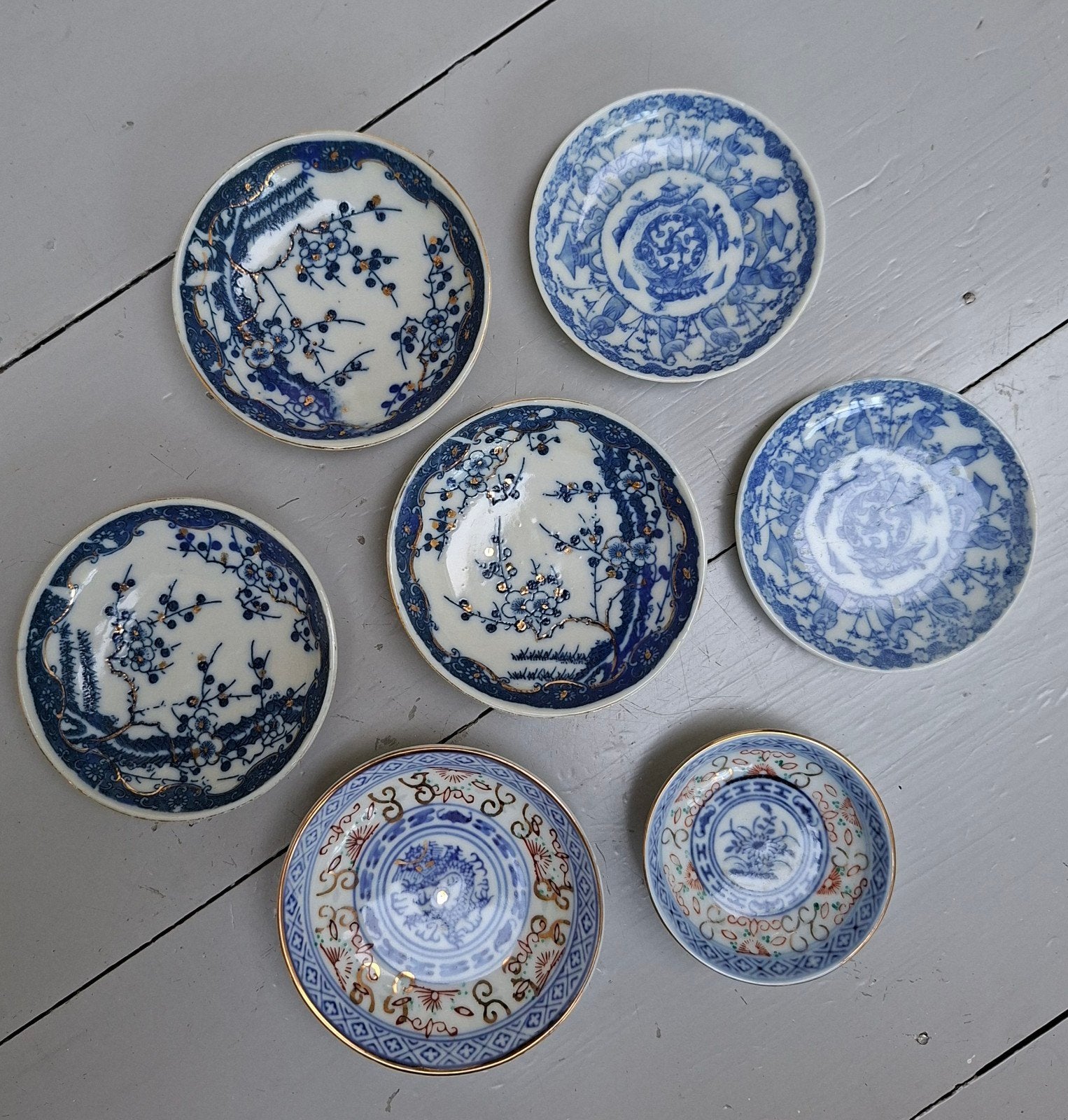 7 Schoteltjes kommetjes Chinees Japans, Ophalen of Verzenden