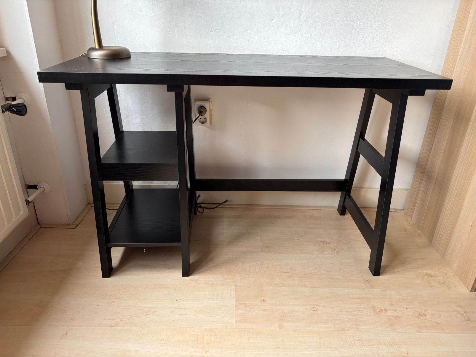 Bureau zwart WOOOD Duco, Ophalen, 51 cm, Hout, Schoolbureau