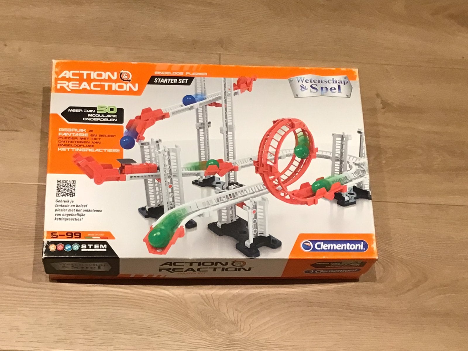 Knikkerbaan action reaction clementoni set, Ophalen, Zo goed als nieuw, Handmatig, Overige merken