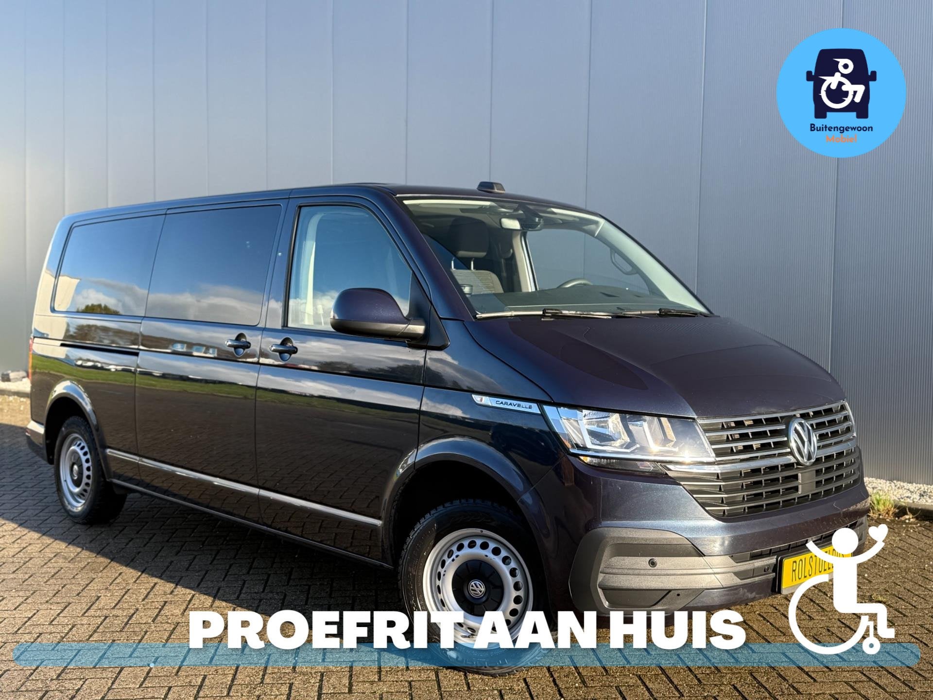 Volkswagen Transporter Caravelle 6.1 Rolstoel VOOR | Rolstoe, Voorwielaandrijving, 12 maanden, Stof, 4 cilinders