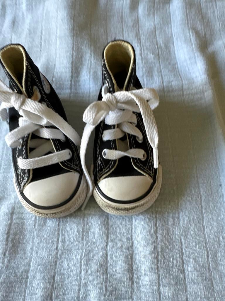 Converse babyschoenen maat 19 - Zwart, niet op gelopen, Ophalen, Zo goed als nieuw, Jongetje of Meisje, Schoentjes