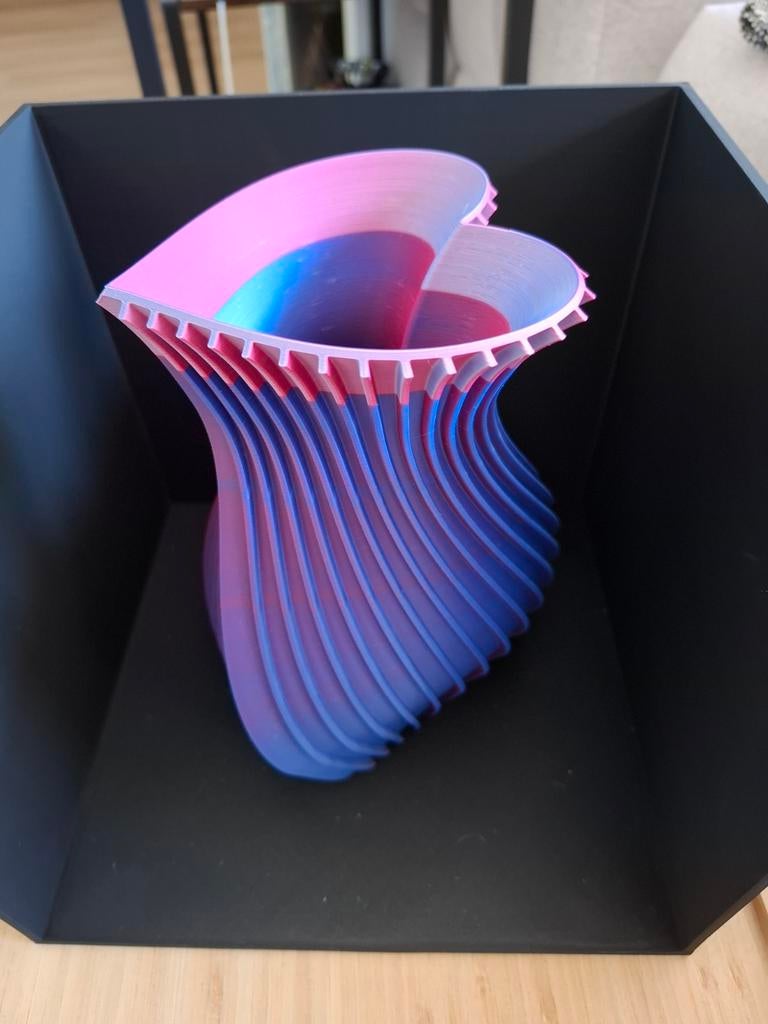 Vaas 3d geprint hart vorm., Overige materialen, Overige kleuren, Nieuw, Ophalen of Verzenden
