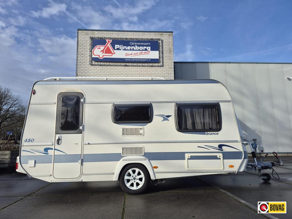 Fendt Bianco 450 QB, Caravans en Kamperen, Caravans, Bedrijf, Treinzit, Schokbreker, Tot en met 4
