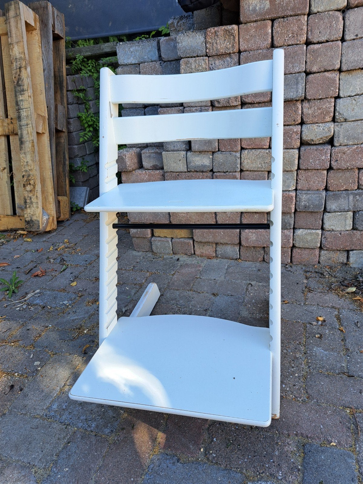 Stokke tripp trapp stoel wit - gebruikt, Ophalen, Gebruikt, Meegroeistoel, Aanschuifbaar