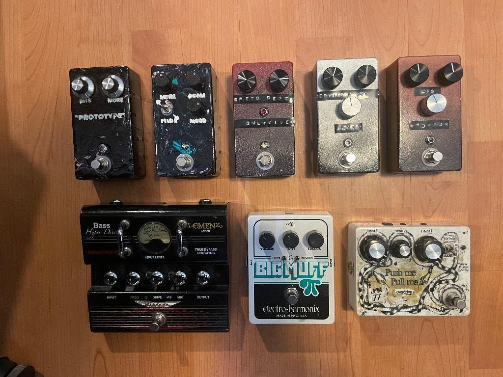 Diverse (bas) gitaarpedalen, Muziek en Instrumenten, Ophalen of Verzenden, Gebruikt, Delay of Echo
