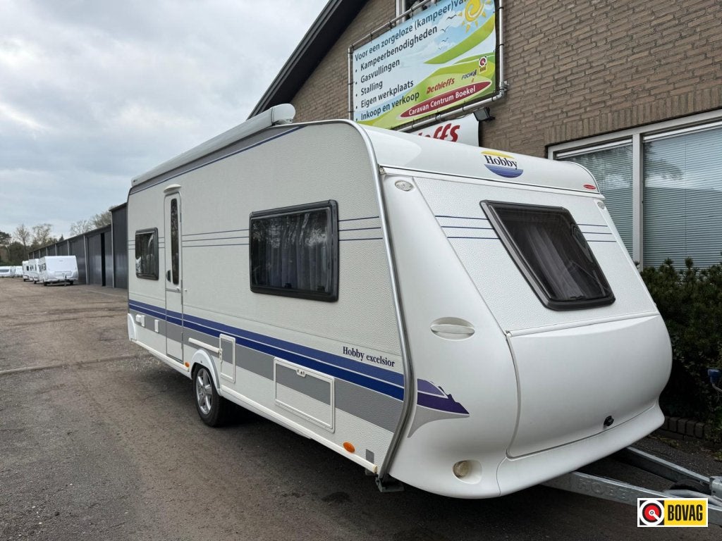 Hobby Excelsior 540 UL +voortent+luifel, Rondzit, Hobby, 5 tot 6 meter, Overige typen