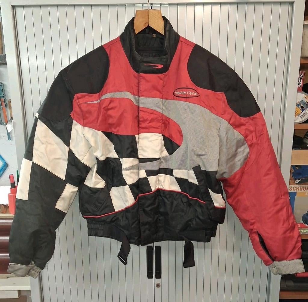Kort motorjack Heyer Racing Team maat 6XL, Motoren, Ophalen of Verzenden, Tweedehands, Heren, Jas | textiel