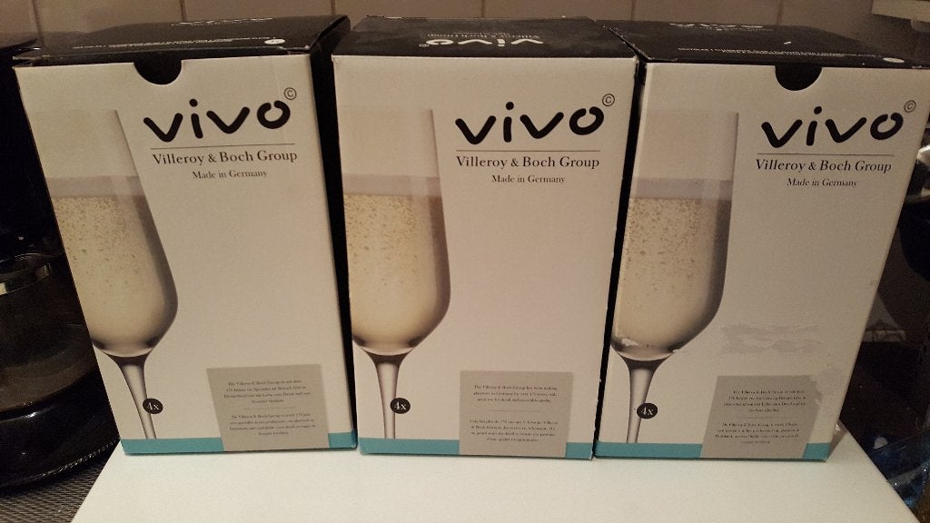 VIVO Villeroy&Boch Albert Heijn AH Champagneglazen, Ophalen, Glas of Glazen, Nieuw, Overige stijlen