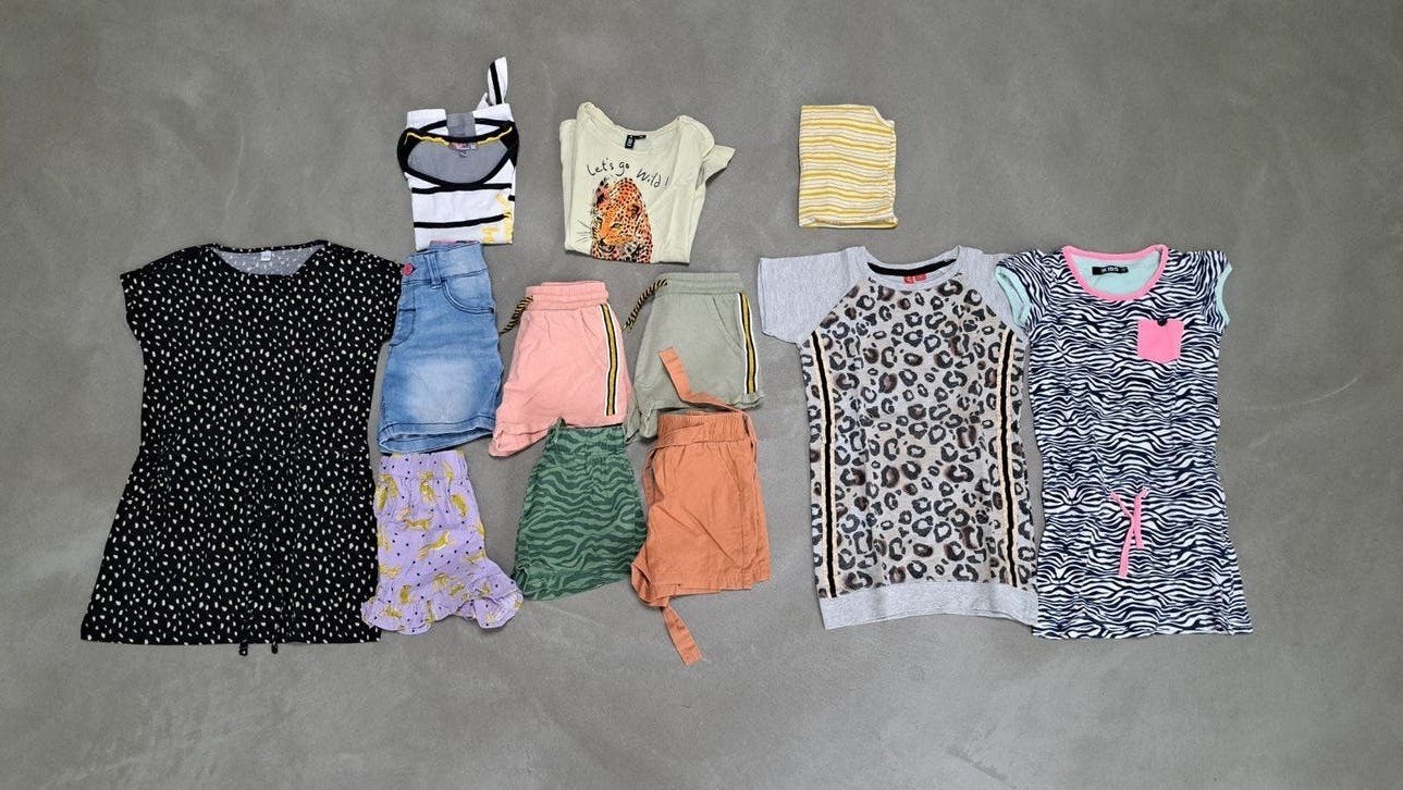 Zomerkleding pakket meisjes maat 110/116 (12 x). Mag ook los, Ophalen of Verzenden, Gebruikt, Maat 110
