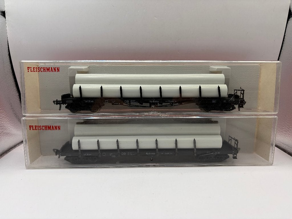 Fleischmann H0 5289 4 assige rongenwagon met 3 buizen., Gebruikt, Gelijkstroom, Fleischmann, Wagon