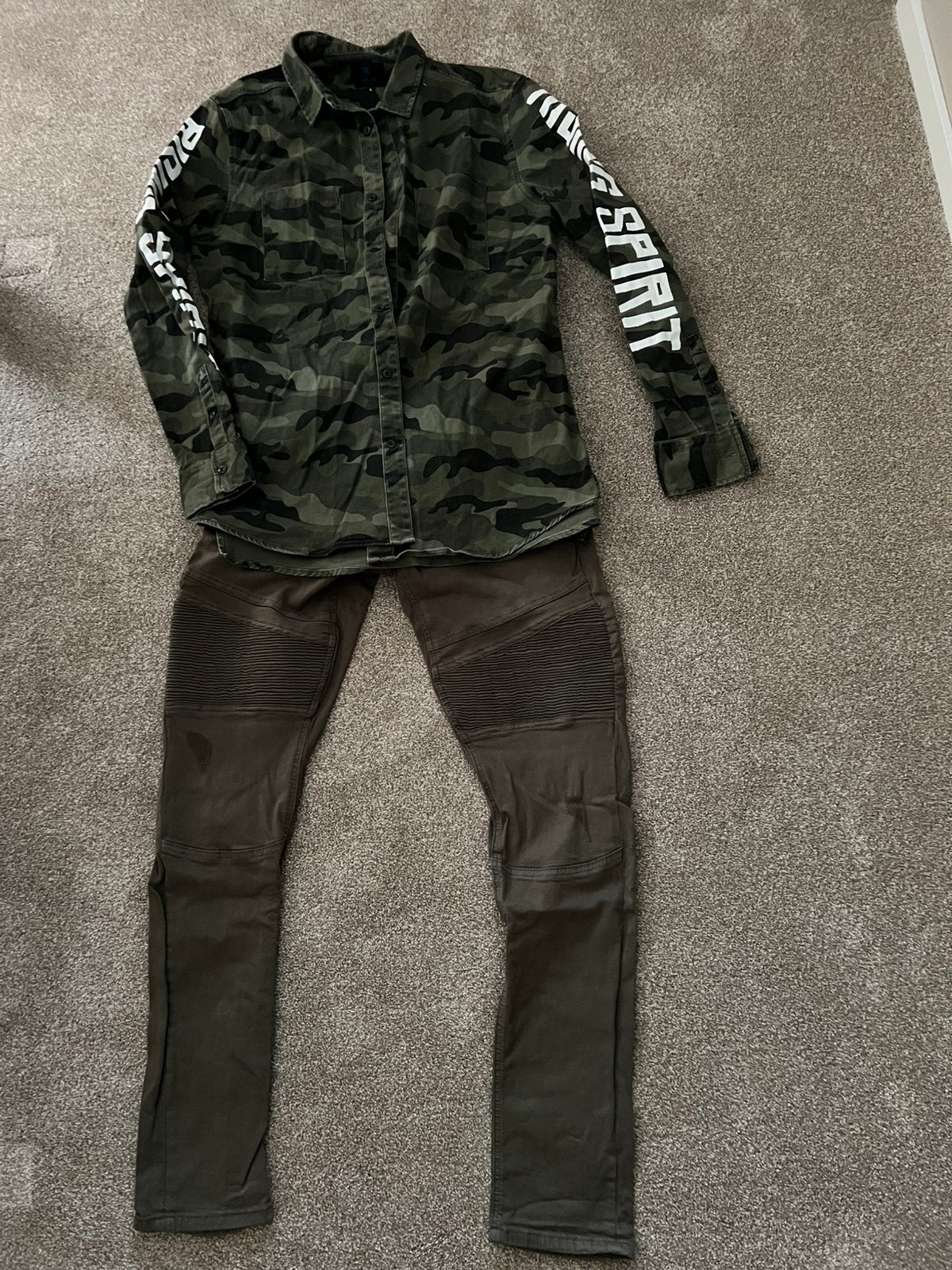 Broek 34/34, blouse maat L, Ophalen of Verzenden, Gedragen, Overige kleuren, Overige jeansmaten