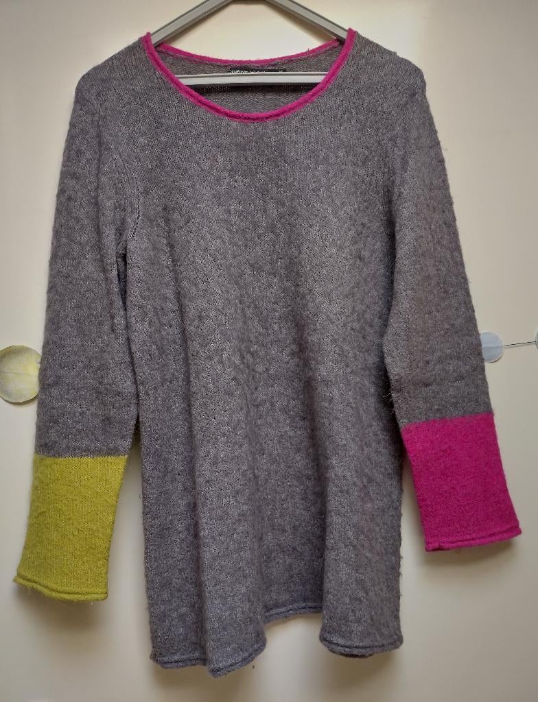 Gudrun Sjoden alpaca wollen trui grijs maat M, Maat 38/40 (M), Ophalen of Verzenden, Grijs, Gedragen