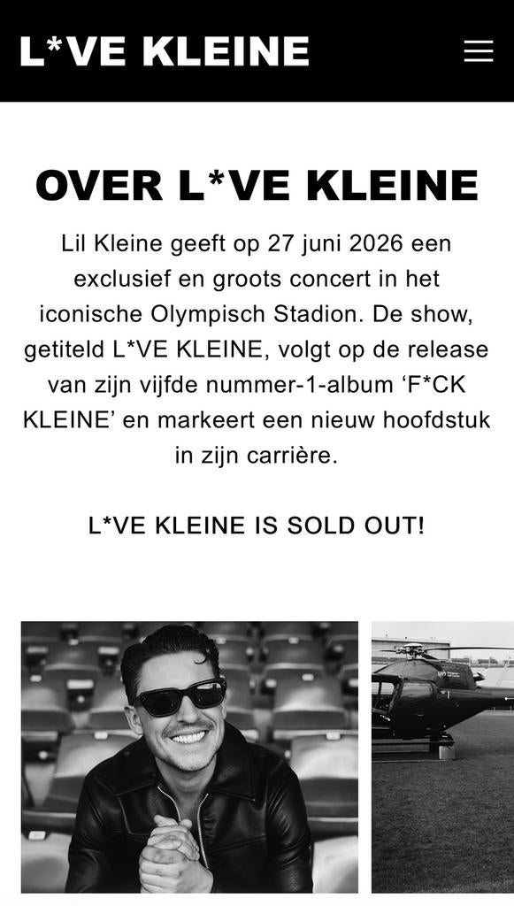 Lil kleine live olympisch stadion, Drie personen of meer, Juni