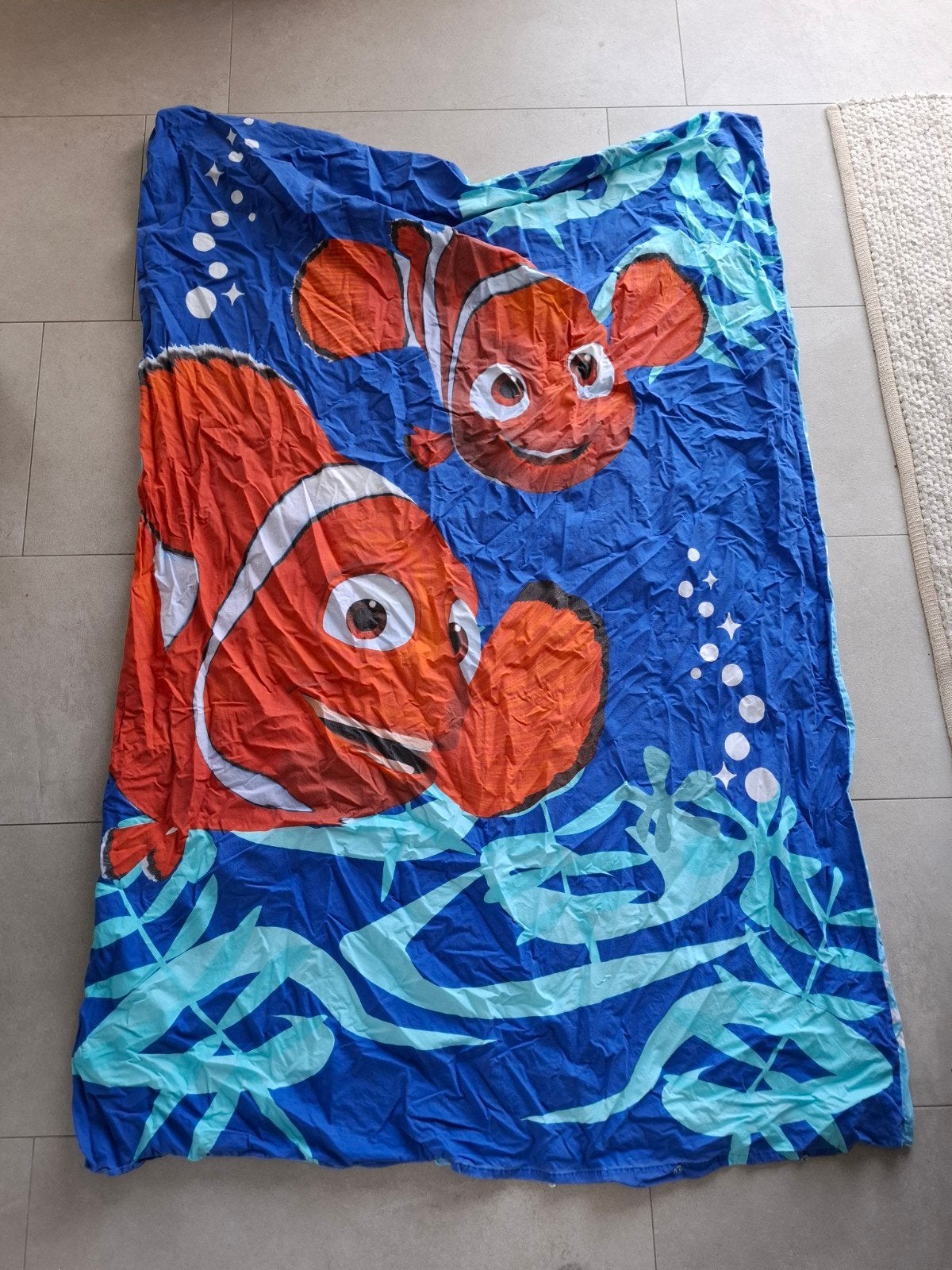 Nemo en Dory dekbedovertrek - Eenpersoons, Gebruikt, Eenpersoons, Blauw, Dekbedovertrek
