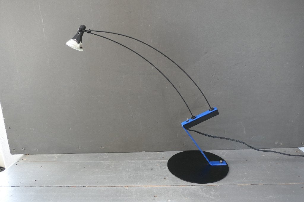 Vintage Ikea 'Rapid' tafellamp jaren '80 typ 9202, Blauw, Ophalen of Verzenden, Zo goed als nieuw, IKEA