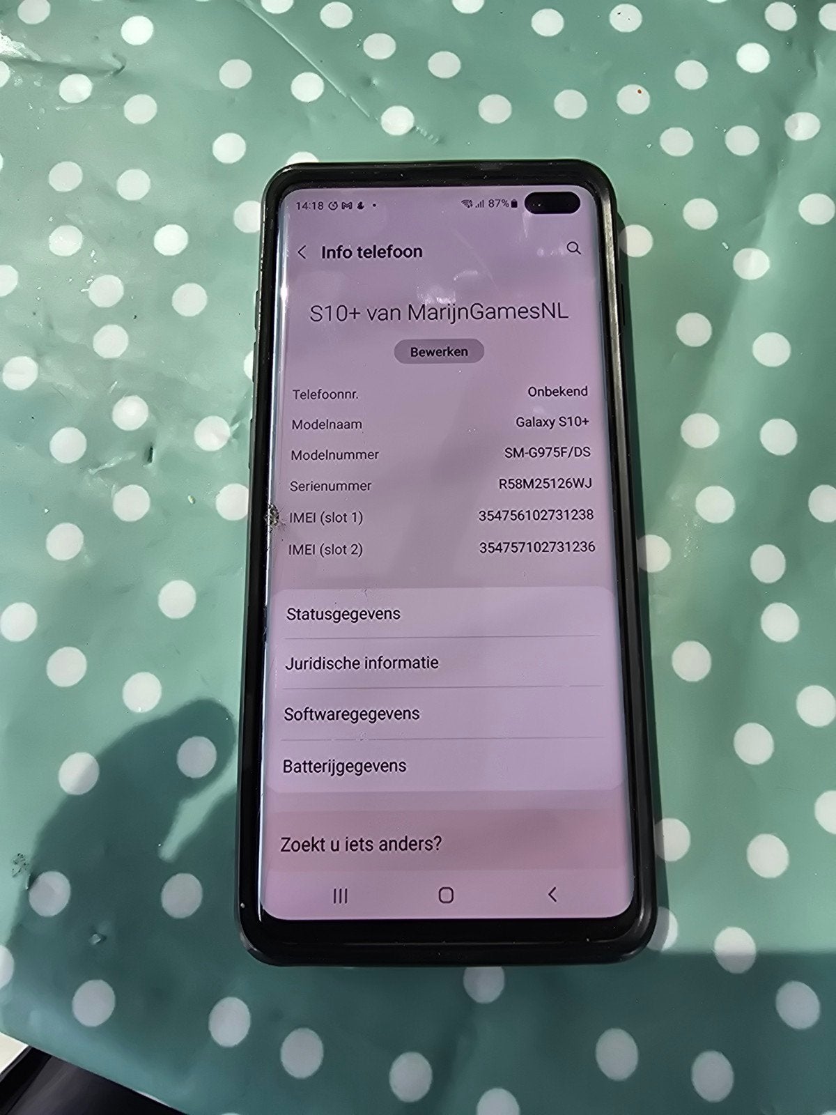 Samsung Galaxy S10+ 512GB - Zwart, Ophalen, Gebruikt, Zwart, Touchscreen
