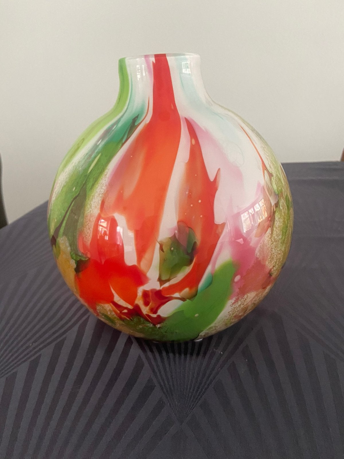PRACHTIGE MONDGEBLAZEN FIDRO VAAS 26 cm BOLVASA MIO, Ophalen, Zo goed als nieuw