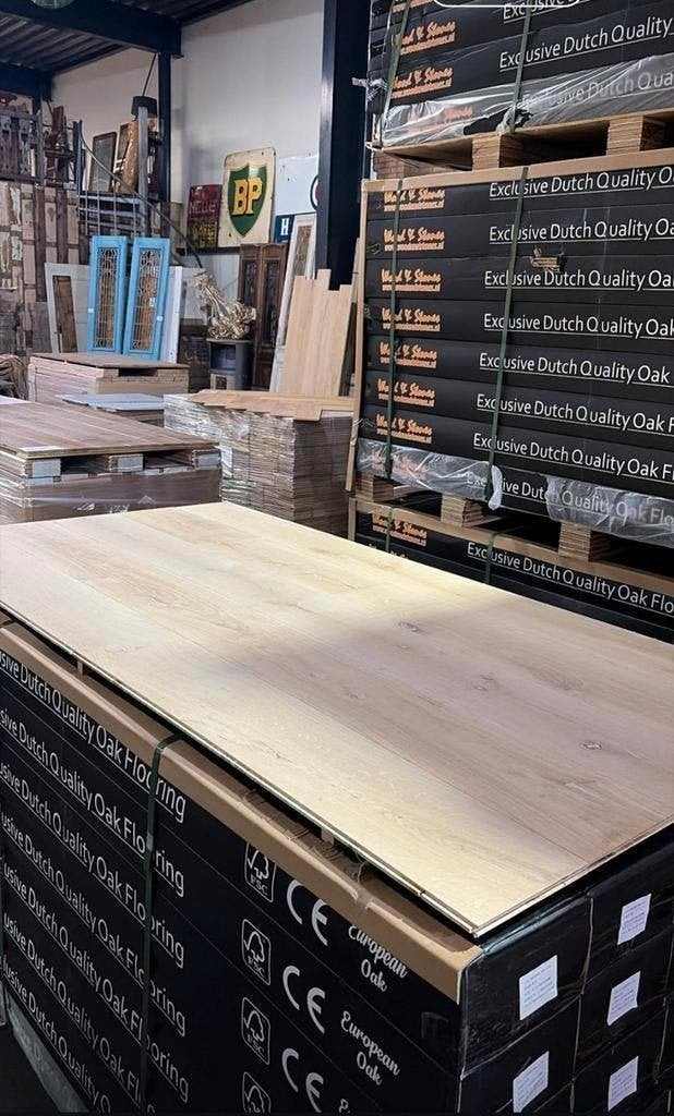 EIKEN VLOER TOPKWALITEIT 190MM BREED HOUTEN VLOEREN, Ophalen of Verzenden, Nieuw, 75 m² of meer, Parket