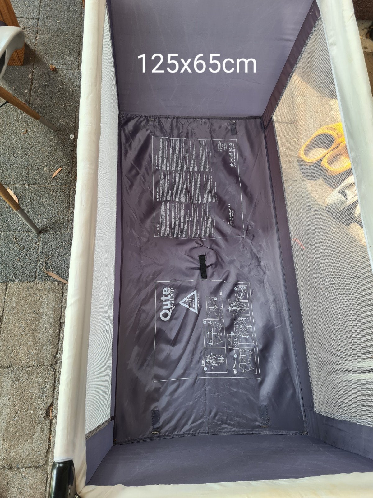 Qute Q-sleep Reisbedje - 125x65cm, Ophalen of Verzenden, Reisbedje