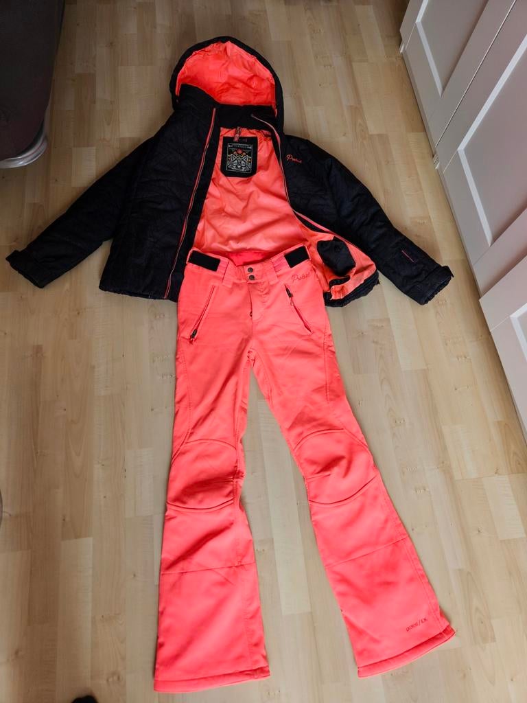 Wintersportpak Protest, maat 164 - Neon roze met zwart, Kinderen en Baby's, Kinderkleding | Maat 164, Protest, Meisje, Ophalen of Verzenden