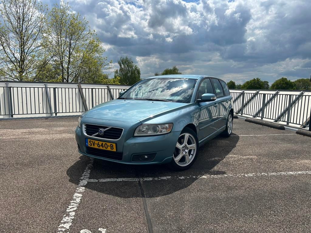 Volvo V50 1.8 Flexifuel 2008 Blauw, Auto's, Volvo, Voorwielaandrijving, 1272 kg, 125 pk, Zwart