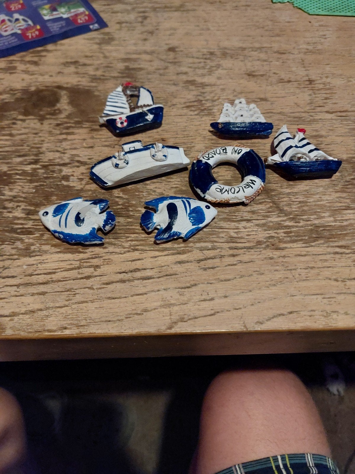 Magneetjes: Zeebootjes, vissen en reddingsboei, Verzamelen, Ophalen