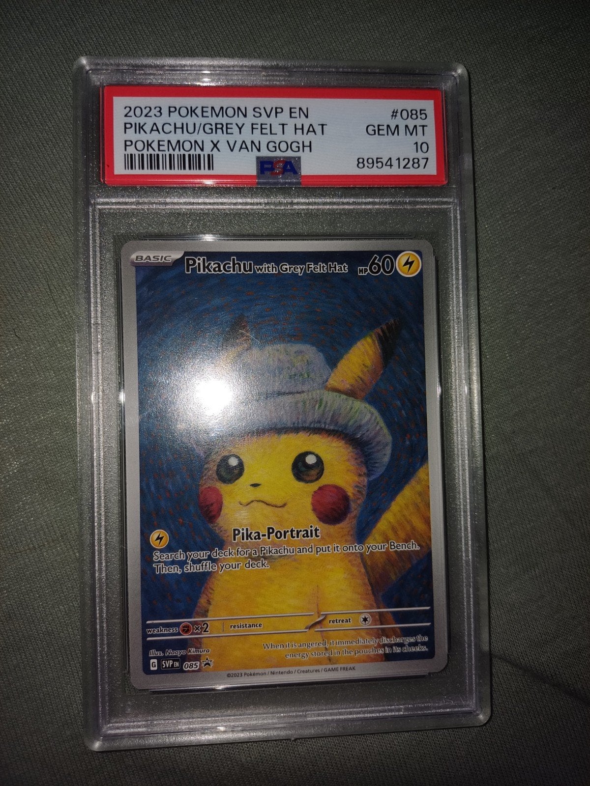 Pikachu with Grey Felt Hat PSA10, Ophalen of Verzenden, Nieuw