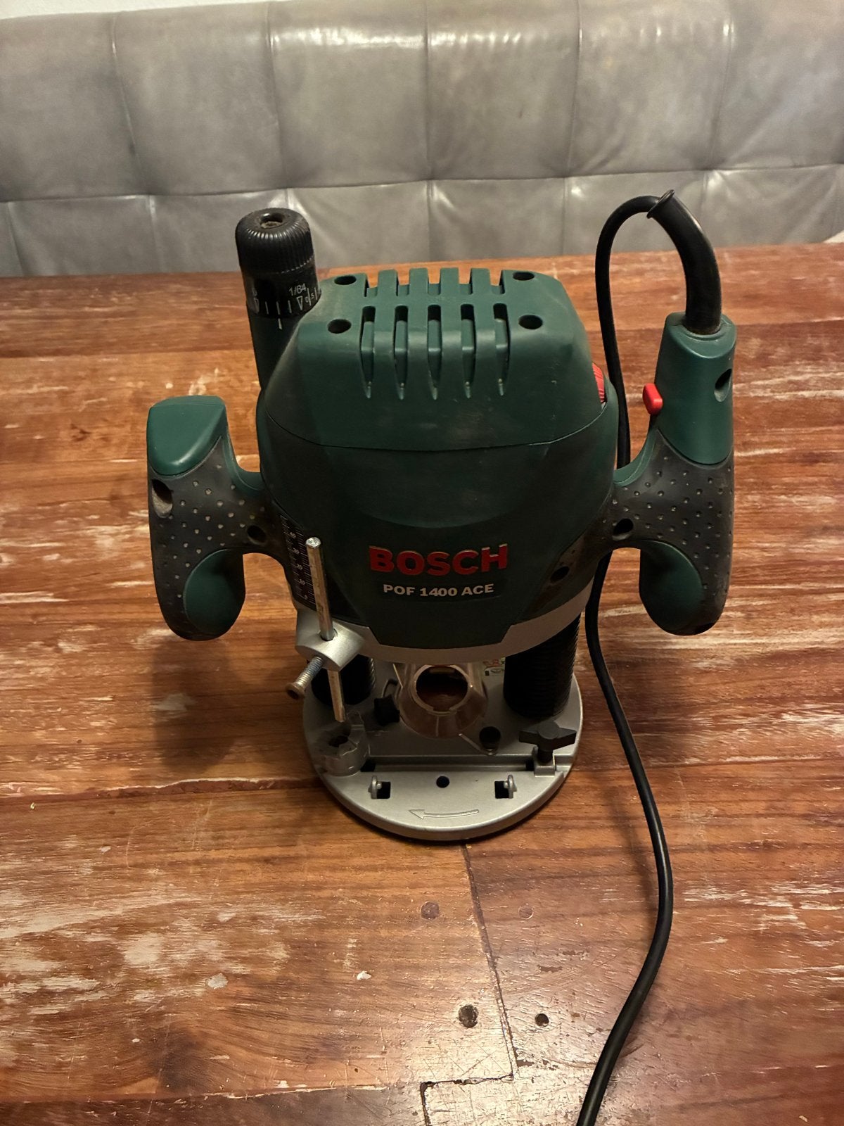 Bosch POF 1400 ACE Bovenfrees met accessoires, Ophalen of Verzenden, Gebruikt, Elektrisch, Bovenfrees