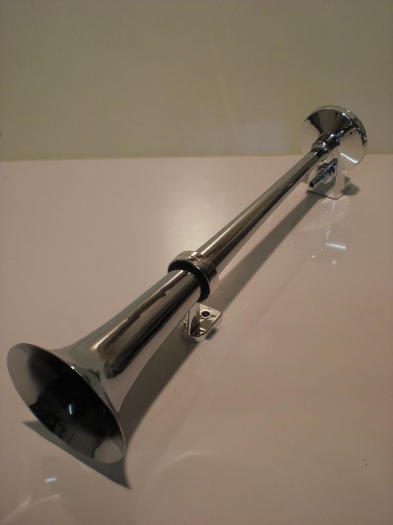Enkele Trompet Luchthoorn 178 dB Chroom incl. 12V Compressor, Ophalen of Verzenden