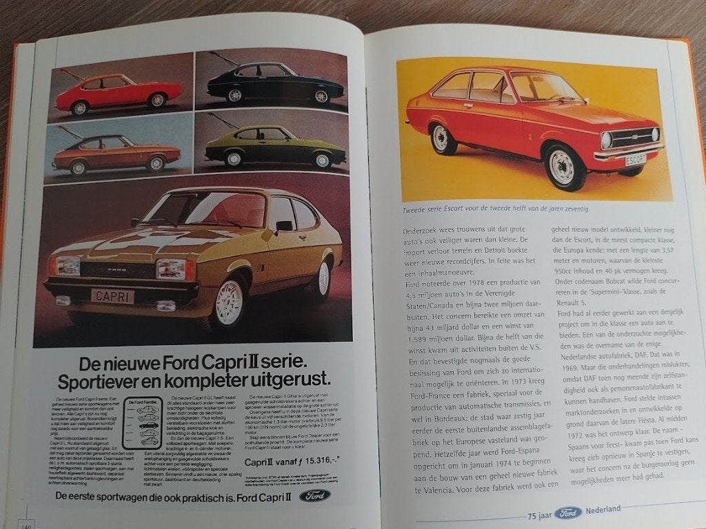 Ford 75 jaar in Nederland,1999, 224 blz,Capri, Escort,17m, Ophalen of Verzenden, Nieuw, Ford