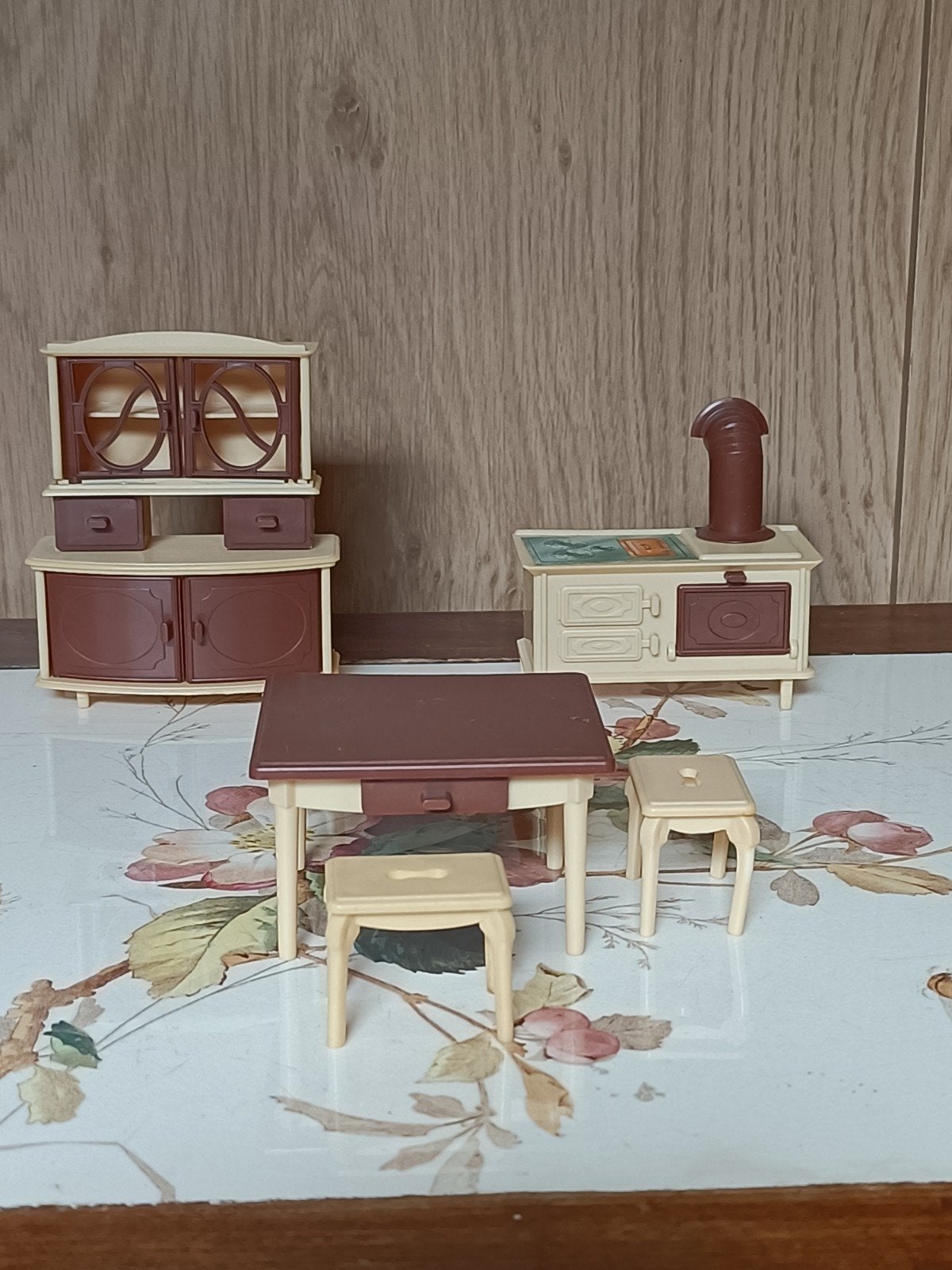 Vintage keuken setje poppenhuis jaren '70 (Lundby formaat), Ophalen of Verzenden, Gebruikt, Poppenhuis