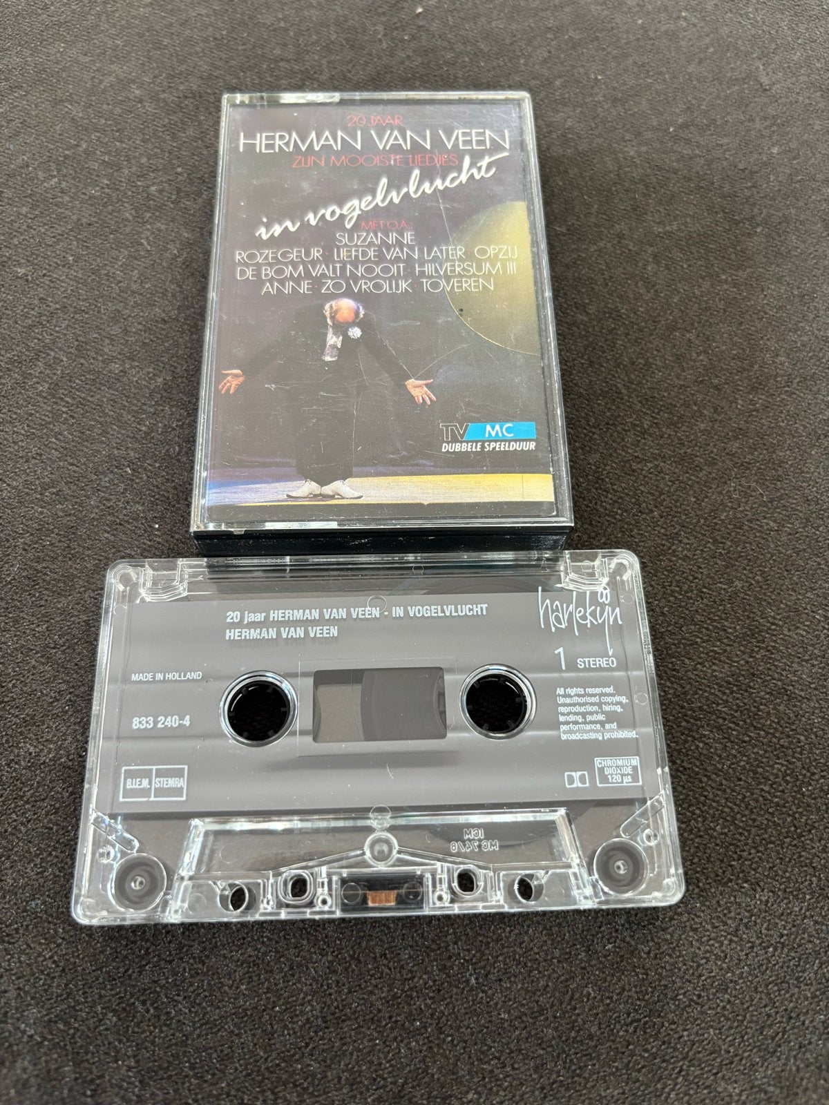 Herman van Veen - In Vogelvlucht (Cassettebandje), Cd's en Dvd's, Cassettebandjes, Gebruikt, 1 bandje, Ophalen of Verzenden, Voorbespeeld