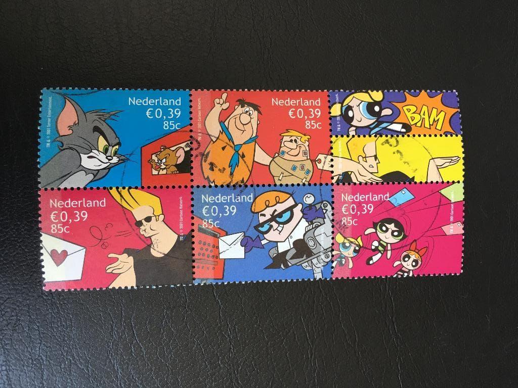 966d Nederland 2001 NVPH 1994 tm 1998 uit PB72 - gestempeld, Postzegels en Munten, Ophalen of Verzenden, Na 1940, Gestempeld